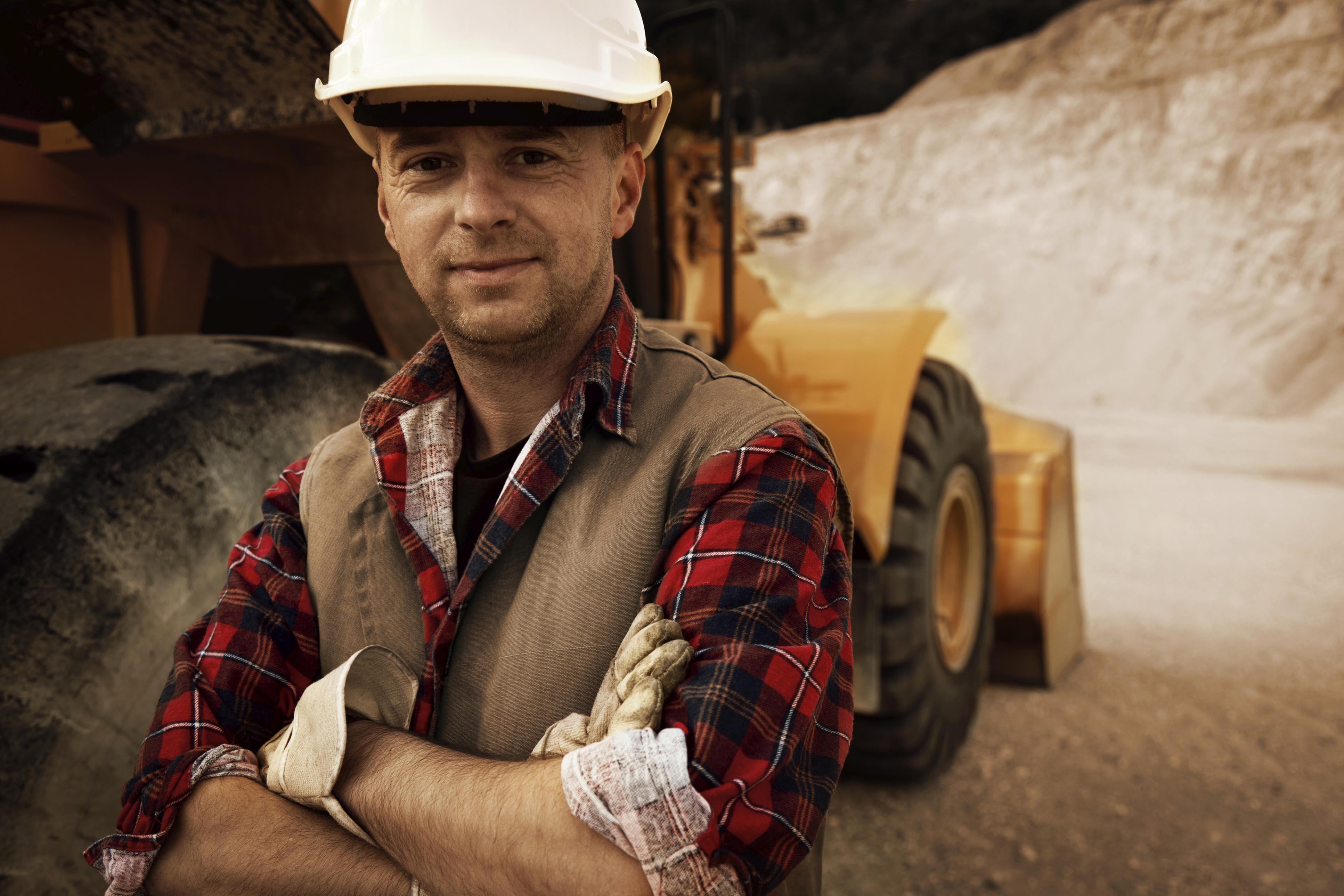 A man in a potash mine considering training for the mining industry.
