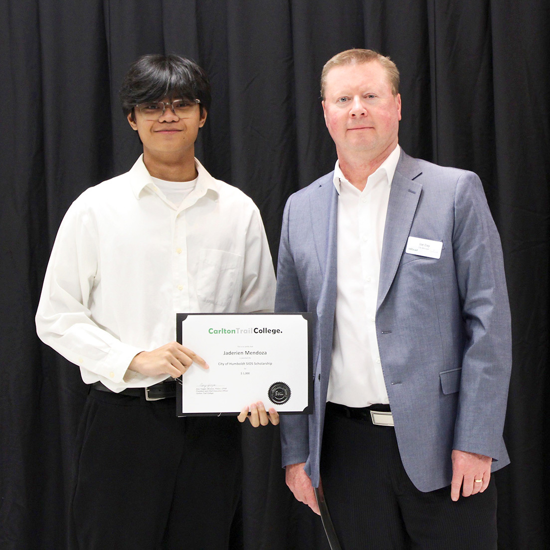 The 2025 City of Humboldt SIOS Scholarship - Jaderien Mendoza, Electrician