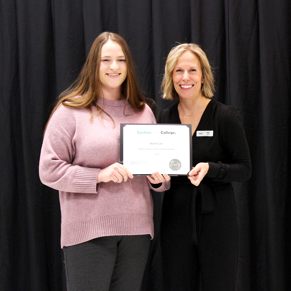 The 2025 Walker Wood Foundation SIOS Scholarship -Bryne Carl, Practical Nursing